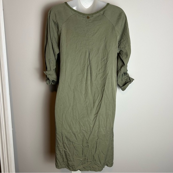 Prana Hensley Henley Knit Olive Green Dress Size Small - Picture 6 of 8